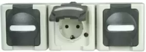 Image of Kopp 16A Grey 2+E Pole Industrial Power Socket, 250V ac