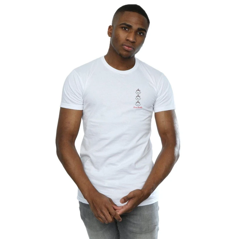 Image of Disney Men Aristocats Marie Breast Print T-Shirt in White Size: Small White S Male 5057981541836