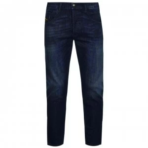 Image of Diesel Bazer Tapered Jeans - 0095W 01 Blue
