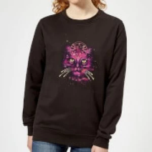 Image of Captain Marvel Neon Goose Womens Sweatshirt - Black