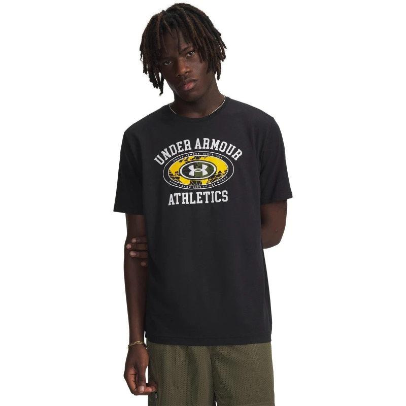 Image of Under Armour UA SS Armor Globe T Sn63 Black/White male S