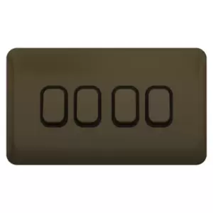 Image of Schneider LSD 10AX 4G 2W Switch Black Insert Mocha Bronze - GGBL1042BMB