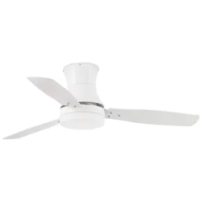 image of Tonsay 2 Light Large Ceiling Fan White, Maple with Light, E27