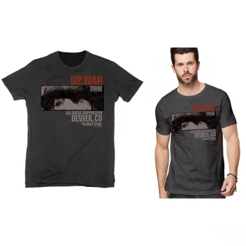 Image of U2 - War Red Rocks Unisex Large T-Shirt - Black
