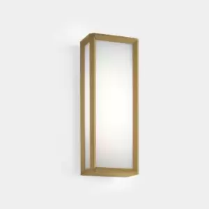 Image of Skat Outdoor LED Box Wall Lantern Gold, White IP65 21.8W 2700K