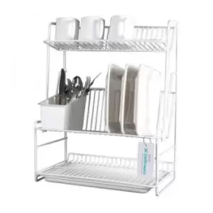 Delfinware 3 Tier Plate Rack in White