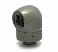 Image of XSPC G1/4" 90° Rotary Fitting V2 (Black Chrome)