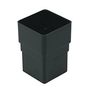 image of FloPlast RSS1B Square Line Downpipe Pipe Socket - Black 65mm