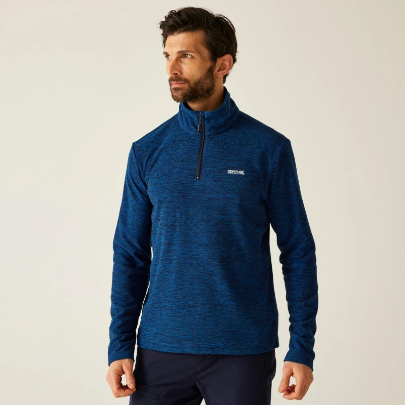 Image of Regatta Regatta Men Thompson Marl Lightweight Half-Zip Fleece in Royal Size: 3X-Large Royal XXXL Male 5063516219507