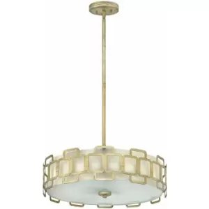 Image of Loops - 4 Bulb Ceiling Pendant Light Fitting Silver Leaf LED E27 60W Bulb
