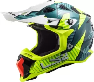 Image of LS2 MX700 Subverter Evo Astro Motocross Helmet, blue-yellow, Size 2XL, blue-yellow, Size 2XL