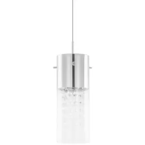 image of Netlighting Hanging Pendant Chrome 1 Light with Clear Shade, E14