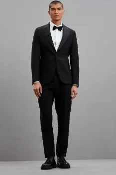 Image of Mens Super Skinny Fit Black Tuxedo Suit Jacket