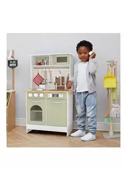 image of Teamson Kids Little Chef Boston Modern Play Kitchen - Olive Green