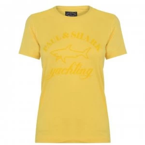 PAUL AND SHARK Junior Boys Tonal Logo T Shirt - Yellow