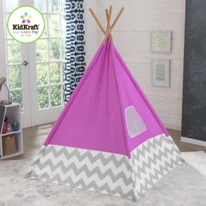 Image of Teepee Chevron Play Tent Pink.