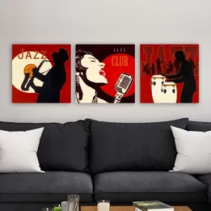 Image of 3PART10965 Multicolor Decorative Canvas Painting (3 Pieces)