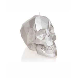 Image of Silver Large Low Poly Skull