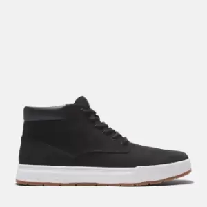 Image of Timberland Maple Grove Leather Chukka For Men In Black Black, Size 10