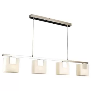 image of Linea Verdace Straight Bar Pendant Ceiling Light Satin Nickel