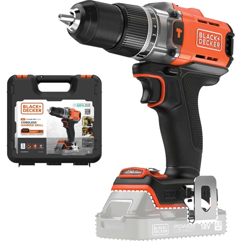 Image of Black and Decker BCD383 18v Cordless Combi Drill BCD383N Batteries: No Batteries