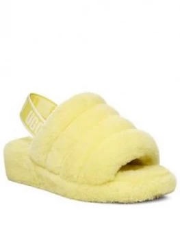 image of Ugg Fluff Yeah Slide Slipper - Neon Yellow