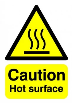 image of Extra Value A5 Self Adhesive Warning Sign - Hot Surface