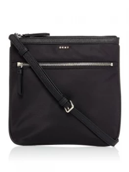Image of DKNY Casey zip pocket cross body bag Black