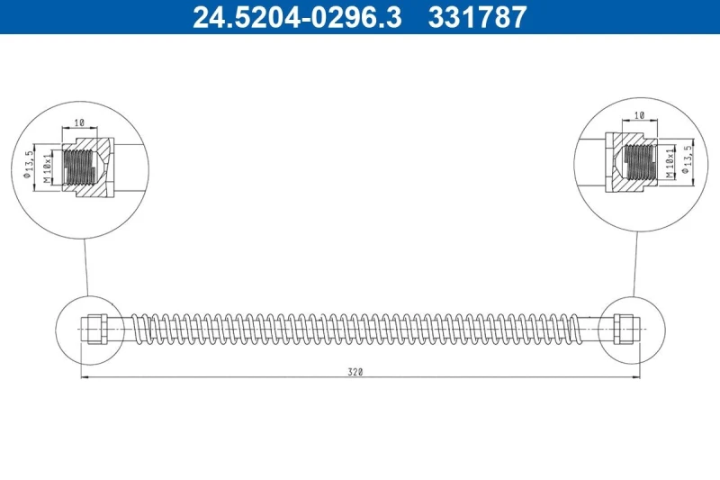 Image of Brake hose ATE 24.5204-0296.3