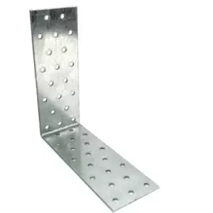 image of Heavy Duty Zinc Plated Reinforced Corner Angle Bracket - Size 160x160x60x2mm - Pack of 10