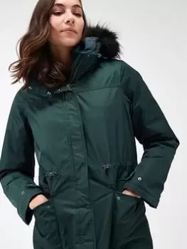 Image of Regatta Giovanna Fletcher - Lellani Jackets Waterproof Insulated Jacket - Dark Green, Dark Green, Size 12, Women
