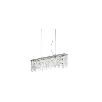 Image of Ideal Lux Giada Clear - 5 Light Small Ceiling Pendant Bar Chrome, G9