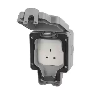 image of Honeywell K56480Gry Socket, Ip66, Grey, 13A, 1 Gang