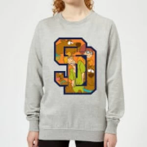 Scooby Doo Collegiate Womens Sweatshirt - Grey - XXL