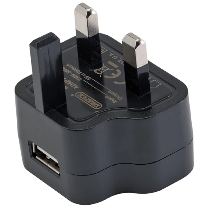 Image of Draper 230V USB Charger, 1 Amp 93038