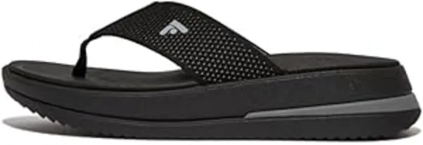 Fitflop Womens Surff Two-tone Toe Post Sandals UK Size 4 (EU 37) Black FIT091-BLACK-4