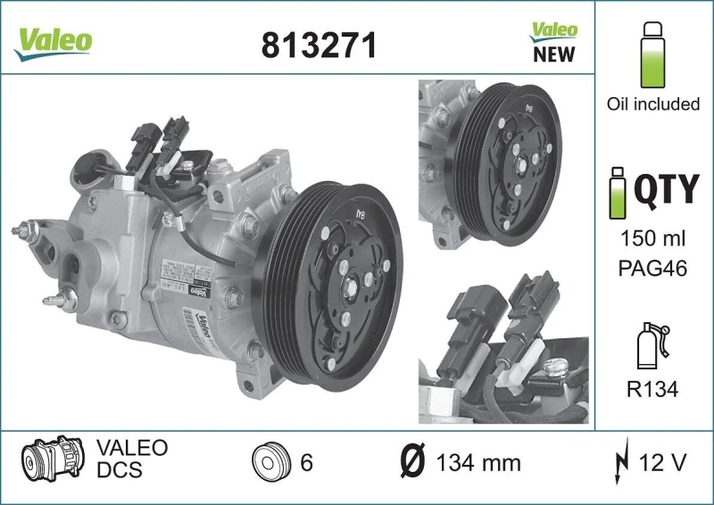 Image of Air conditioning compressor VALEO 813271
