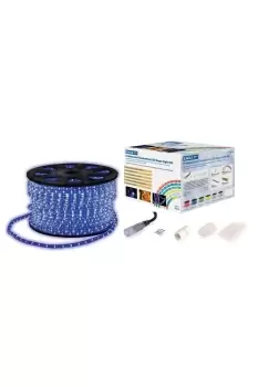 Image of Static LED Rope Light Kit With Wiring Accessories Kit 45m Blue