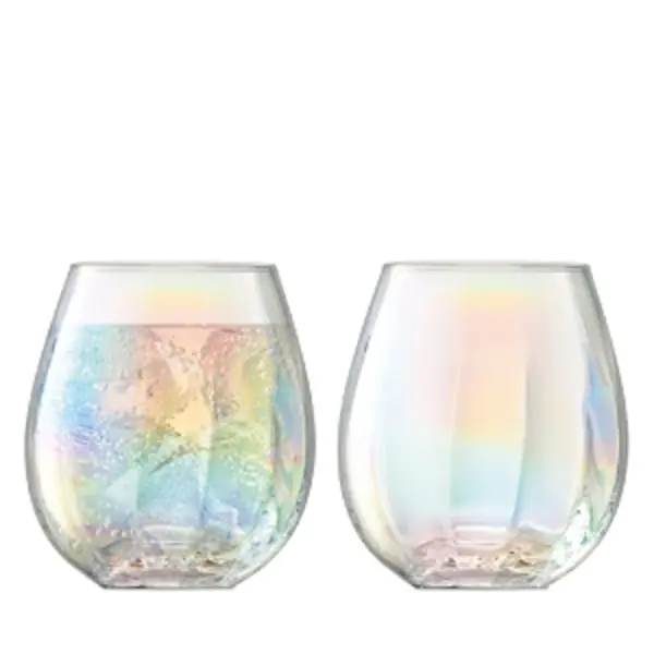 image of Lsa Pearl-Look Tumbler, Set of 2