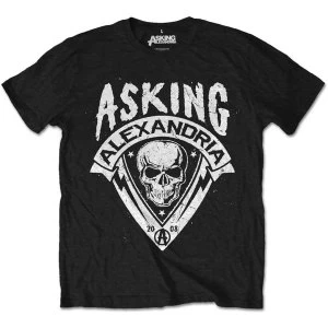 Image of Asking Alexandria - Skull Shield Unisex Large T-Shirt - Black