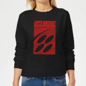 Image of Nintendo Retro Logo Womens Sweatshirt - Black - S
