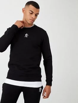 image of Gym King Basis Crew Neck Sweat - Black