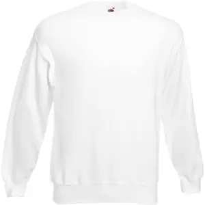 Image of Fruit of the Loom Mens Classic Plain Drop Shoulder Sweatshirt (4XL) (White)