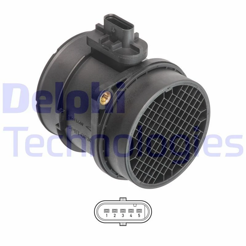 Image of DELPHI Mass air flow sensor DELPHI AF10770-12B1