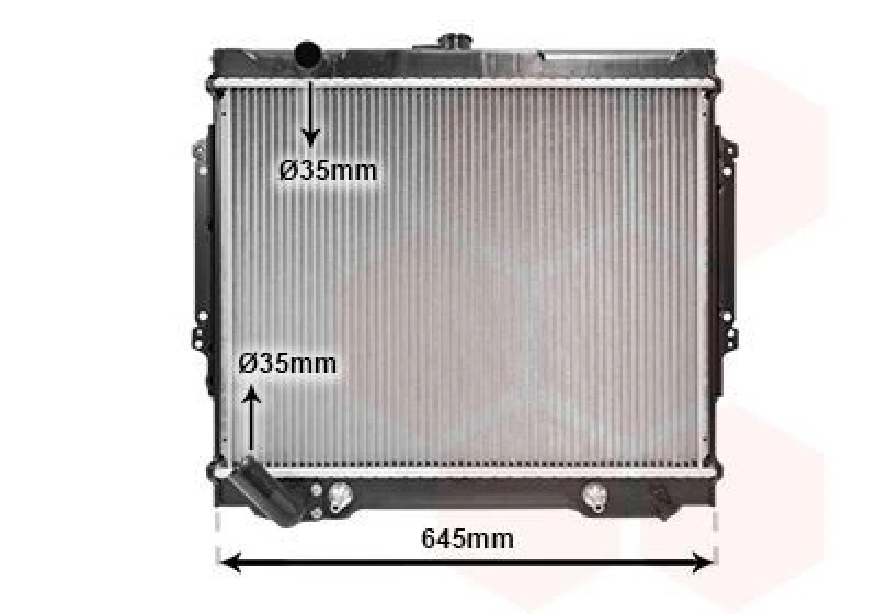 Image of VAN WEZEL Engine radiator VAN WEZEL 32002089