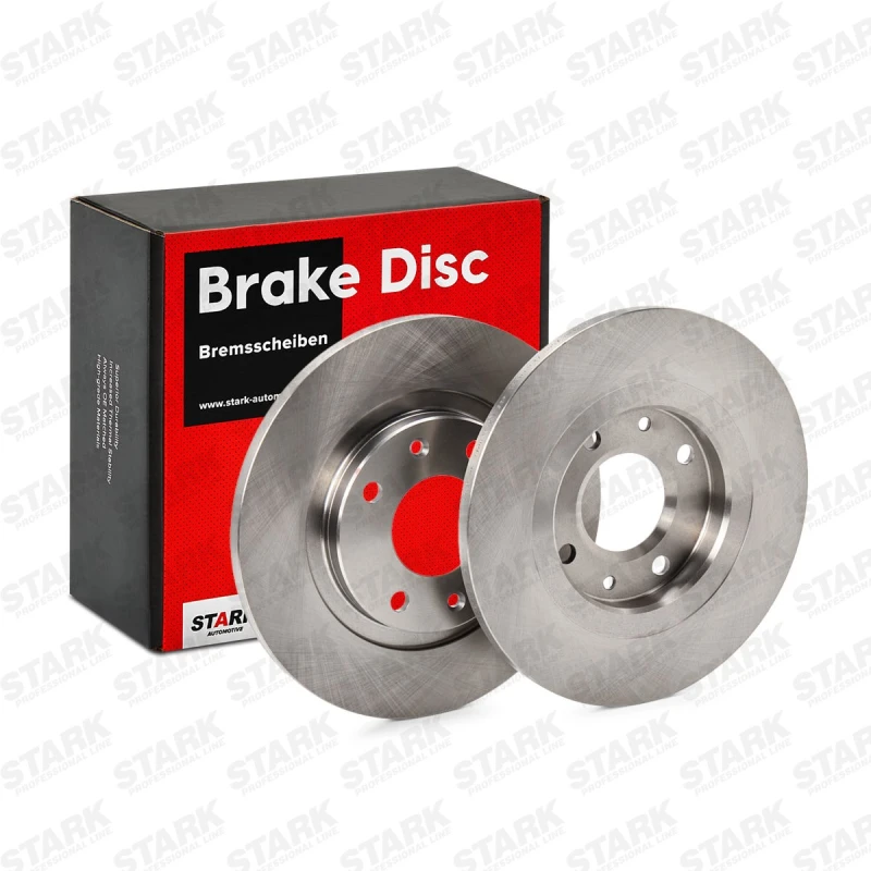 Image of STARK SKBD-0022807 Brake disc Front Axle, solid, Cast Iron, Uncoated, Untreated, without bolts/screws Cast Iron Brake Disc (82)