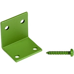 Image of Wickes Rail to Post Fitting Kit Light Green - Pack of 4