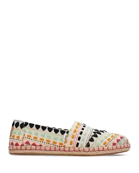 image of Toms Womens Classic Alpargata Rope Global Print Espadrille Flats