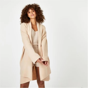 Jack Wills Longline Lounge Knitted Cardigan - Camel