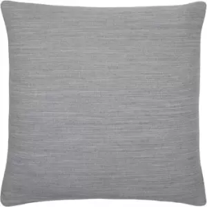 Image of Dalton Slubbed Cushion Steel, Steel / 43 x 43cm / Polyester Filled